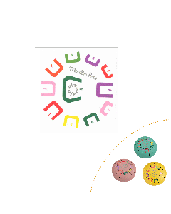 Stickers chiffres Petit tambour à languettes 15 cm