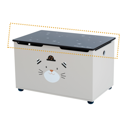 Couvercle pour coffre à jouets Les Moustaches