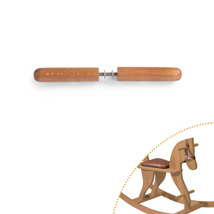 Lot de 2 poignées ou 2 cale-pieds pour cheval à bascule