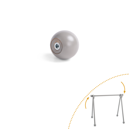 Boule pour portique gris