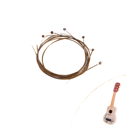 Lot de 6 cordes cuivrées de guitare