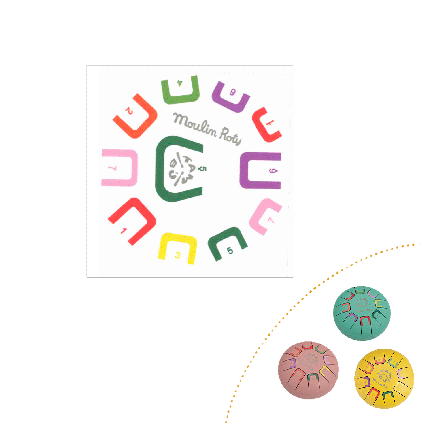 Stickers chiffres Petit tambour à languettes 15 cm