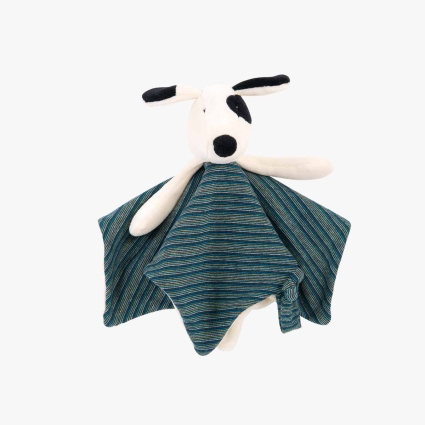 Doudou bleu Julius le chien La Grande Famille Moulin Roty