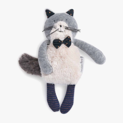 Petite peluche chat gris clair Fernand Les Moustaches Moulin Roty