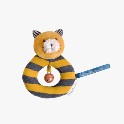 Anneauhochet chat moutarde Lulu Les Moustaches Moulin Roty