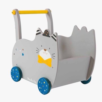 Chariot de marche chat Fernand Les Moustaches Moulin Roty