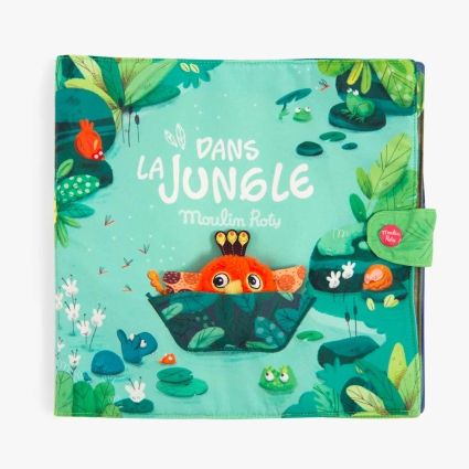 Grand livre tissu d'activites Dans la jungle Moulin Roty