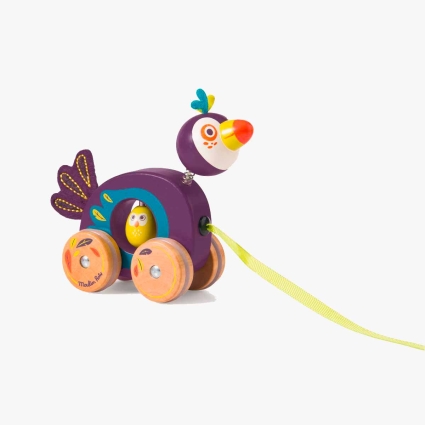 Petit jouet a tirer Pakou Dans la jungle Moulin Roty
