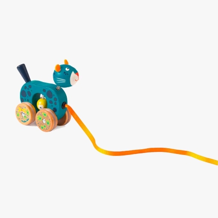 Petit jouet a tirer Zimba Dans la jungle Moulin Roty