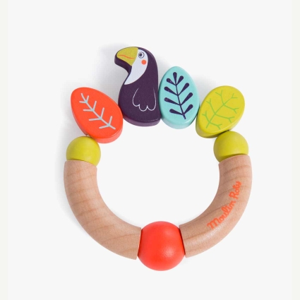 Hochet bois Pakou Dans la jungle Moulin Roty