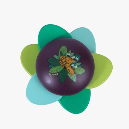 Hochet bois feuilles et grelot Dans la jungle Moulin Roty