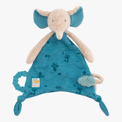 Doudou attachetetine a broder Elephant Sous mon baobab Moulin Roty