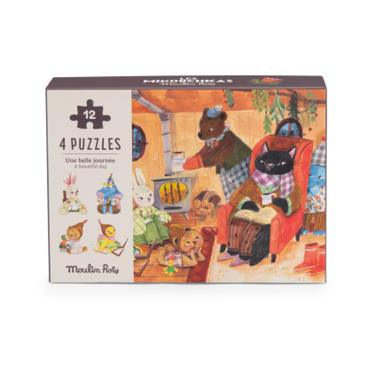 4 puzzles Une belle journée (4x12 pièces)