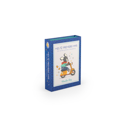 Cartes Mes 12 premiers mois Puce  Pilou 30 cartes Moulin Roty