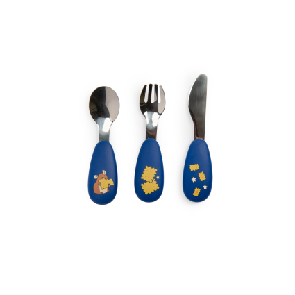 Set de couverts en silicone Puce  Pilou Moulin Roty