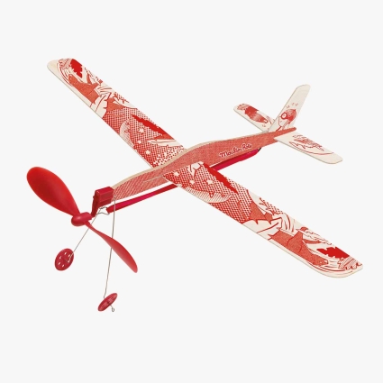Avion rouge a elastique Les Petites Merveilles Moulin Roty