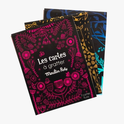 Cartes a gratter Fluo Les Petites Merveilles Moulin Roty
