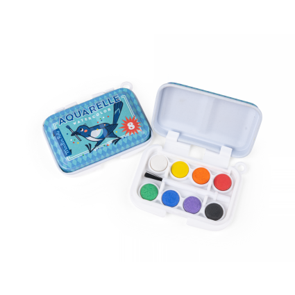 Mini palette aquarelle bleu