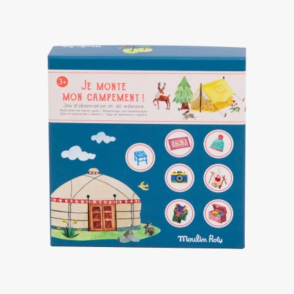 Jeu de memoire Je monte mon campement Le Jardin du Moulin Moulin Roty