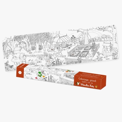 Coloriage geant Le jardinier Le Jardin du Moulin Moulin Roty