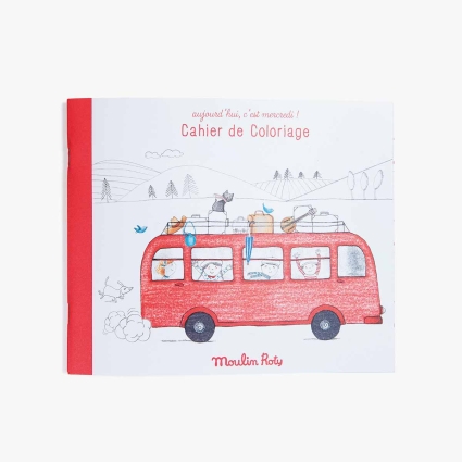 Cahier de coloriage Aujourd'hui c'est mercredi  Moulin Roty