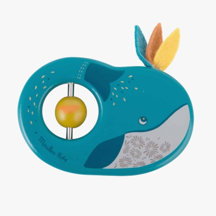 Hochet bois baleine Le voyage d'Olga Moulin Roty