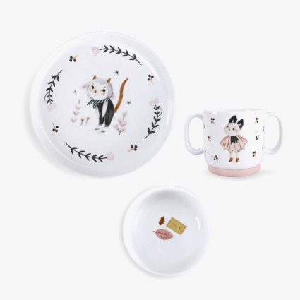 Set vaisselle bebe porcelaine Apres la pluie Moulin Roty