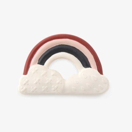 Anneau de dentition caoutchouc naturel Arc-en-ciel Après la pluie Moulin Roty