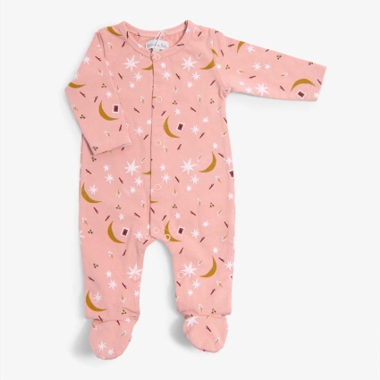 Pyjama jersey rose Apres la pluie Moulin Roty