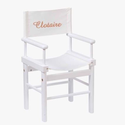 Fauteuil metteur en scène personnalisable crème