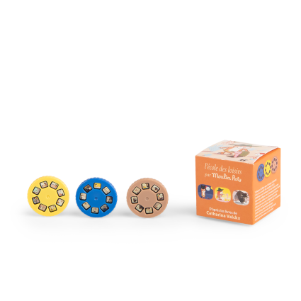 Boite de 3 disques pour lampe Billy Ecole des loisirs Moulin Roty