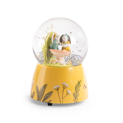 Boule a neige musicale Trois petits lapins Moulin Roty
