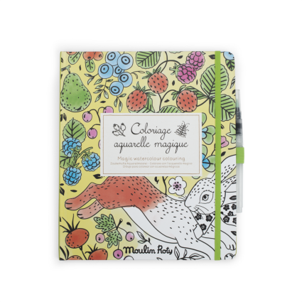 Cahier coloriage aquarelle magique Le Jardin du Moulin Moulin Roty