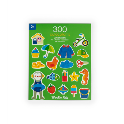 Cahier de 300 stickers Les Popipop Moulin Roty