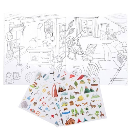 Cahier de coloriage et stickers L'explorateur
