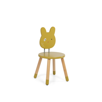 Chaise ocre Trois petits lapins Moulin Roty