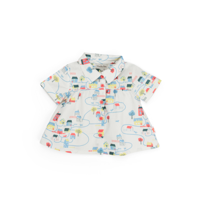 Chemise creme imprime paysage  Lou