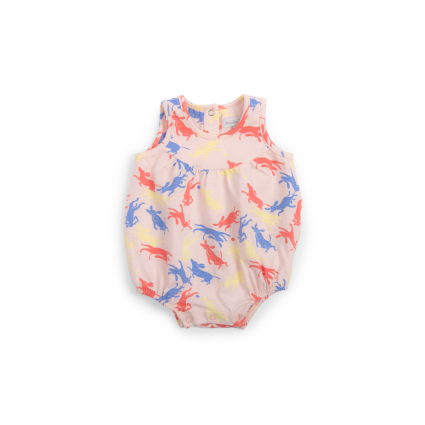 Combinaison rose imprime chiens tricolores  Lalie