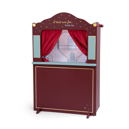 Grand theatre de marionnettes rouge Il etait une fois Moulin Roty
