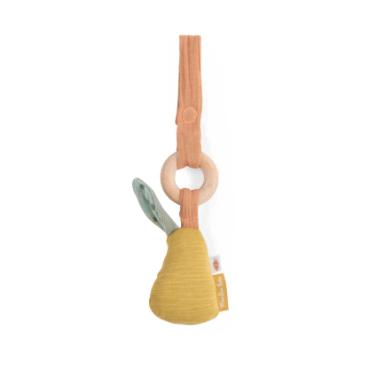 Hochet anneau bois Poire Trois petits lapins Moulin Roty