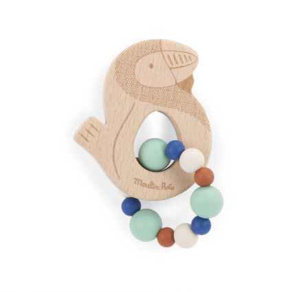 Hochet anneau de dentition La foret Mawa Moulin Roty