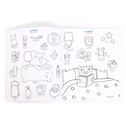 Imagier à colorier avec stickers