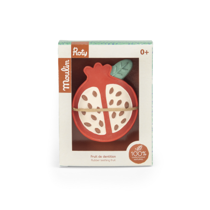 Jouet de dentition en caoutchouc naturel fruit La foret Mawa Moulin Roty