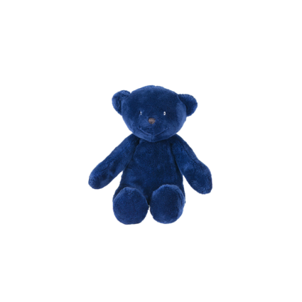Peluche Ours bleu marine  30 cm Les p'tits doudous de l'hopital