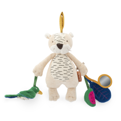 Peluche Tigre Baboo d'activites a suspendre La foret Mawa Moulin Roty