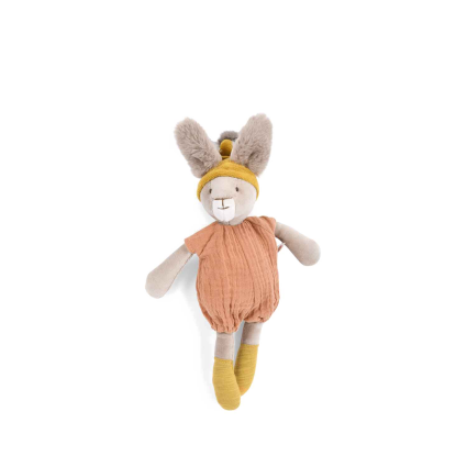 Petite peluche Lapin argile Trois petits lapins Moulin Roty