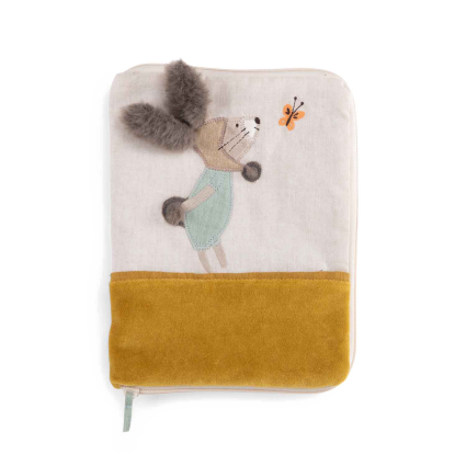 Protège carnet de santé à broder lapin