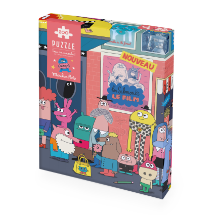 Puzzle Tous au cinoche  200 pcs Les Schmouks Moulin Roty