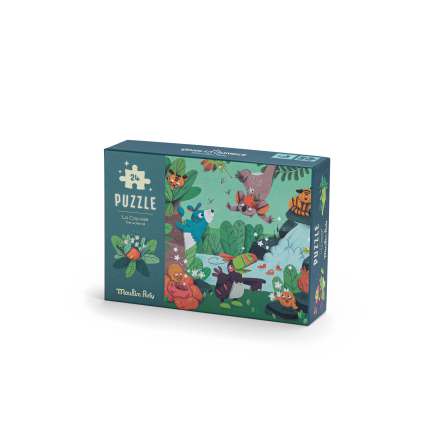 Puzzle phosphorescent La cascade 24 pcs Dans la jungle Moulin Roty