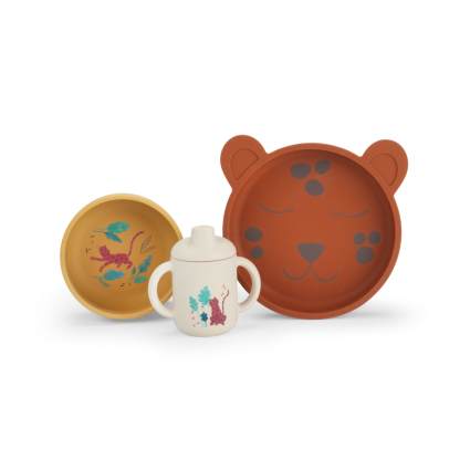 Set vaisselle silicone La foret Mawa Moulin Roty